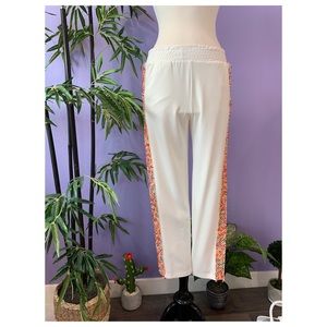 Italian Multicolor Tweed Trim Track Pants